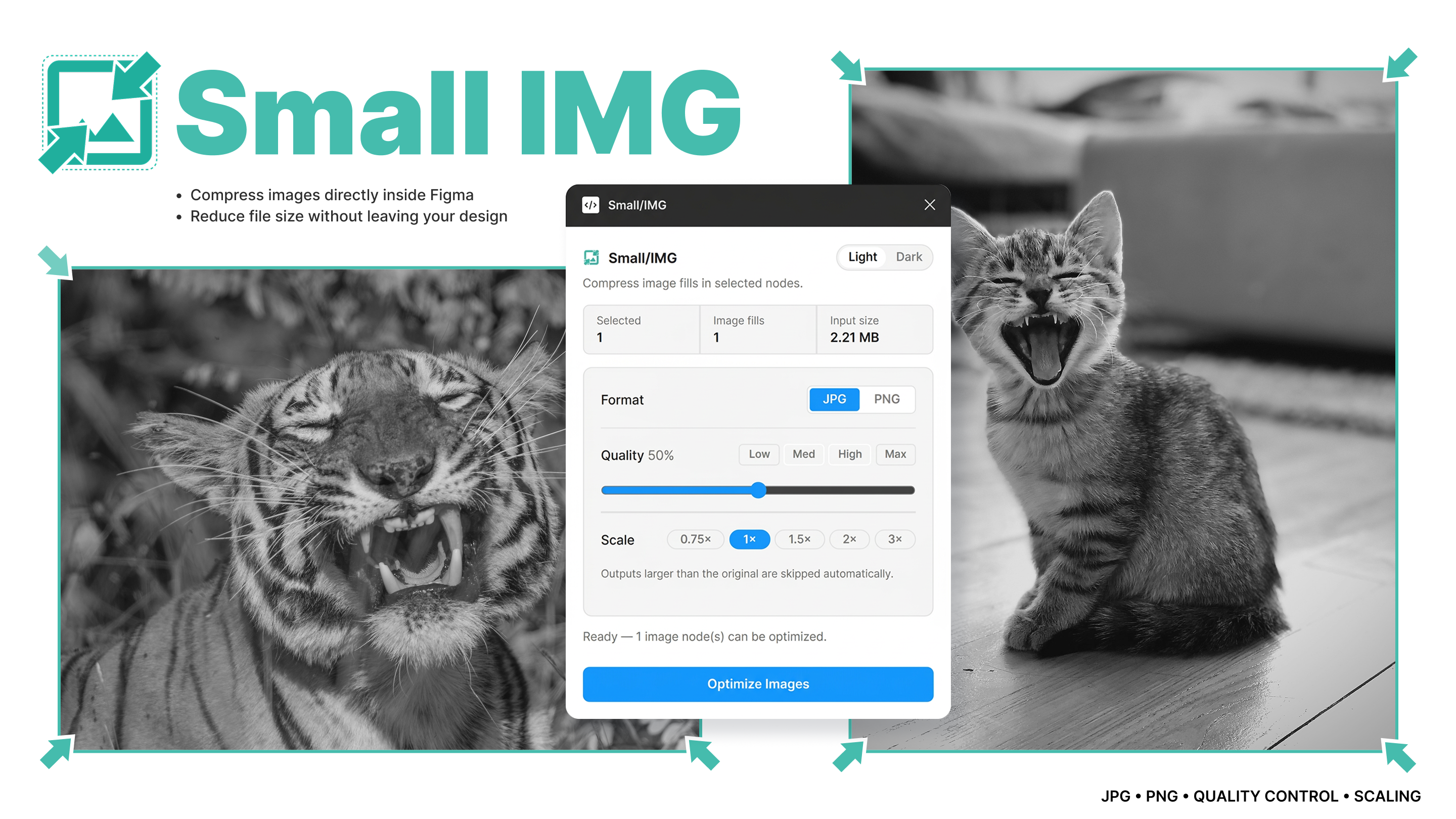 Small IMG Image compressor figma plugin image 1
