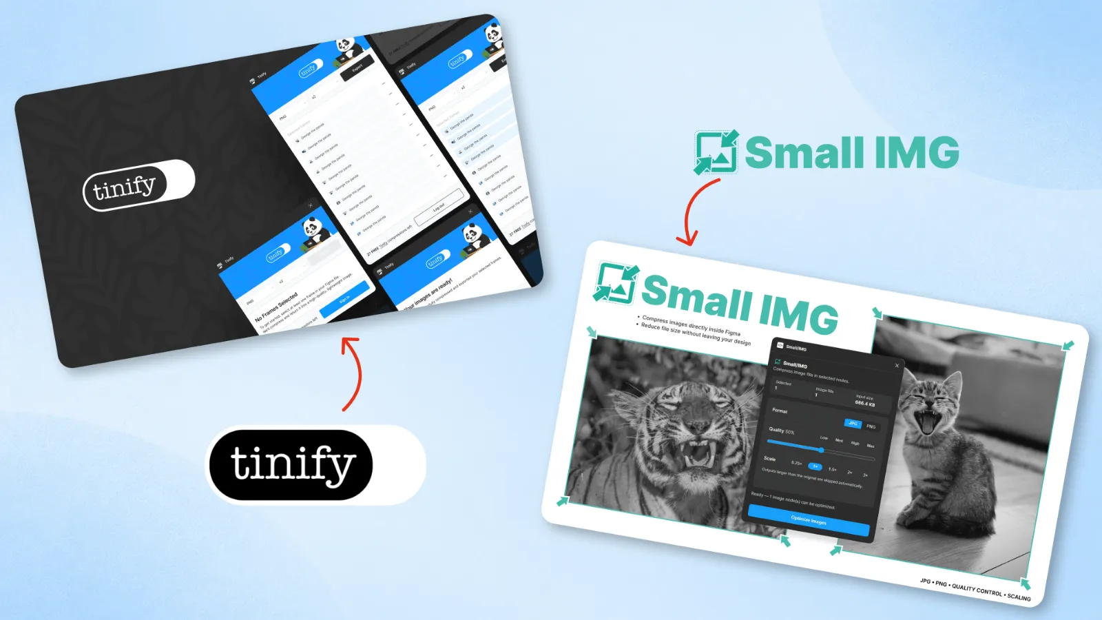 Tinify Image Compressor vs Small IMG | Figma Plugins